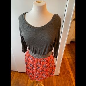 Free People orange and gray Dress M